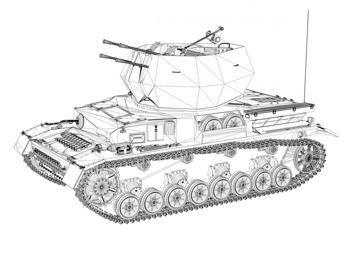 flakpanzer iv – wirbelwind 3d model 3ds fbx c4d lwo obj 191507