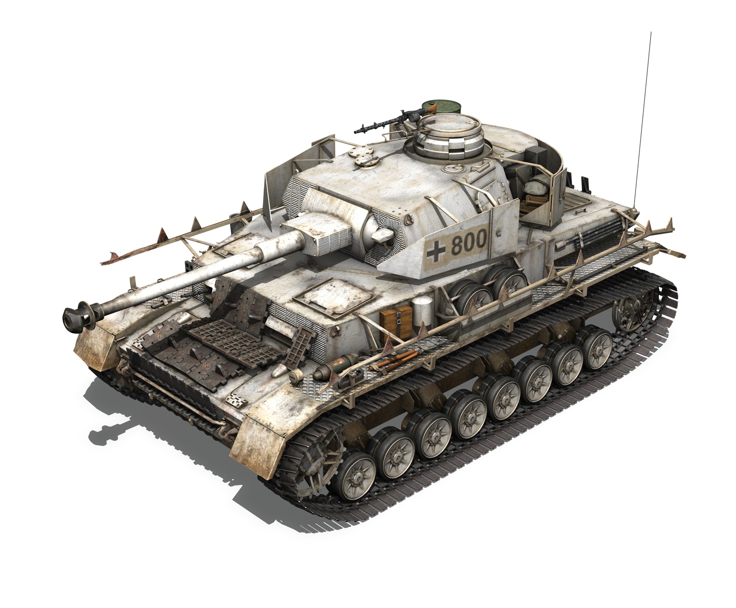 SD.KFZ 161 PzKpfw IV Panzer 4 Ausf.H Winter 3D Model