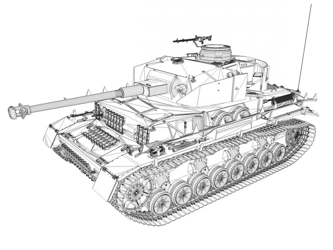 sd.kfz 161 – pzkpfw iv – panzer 4 – ausf.h winter 3d model 3ds fbx c4d lwo obj 191522