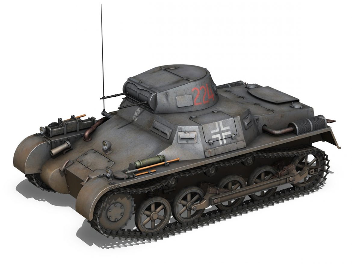 pzkpfw 1 – panzer 1 – ausf. a – 224 3d model 3ds fbx c4d lwo obj 195074
