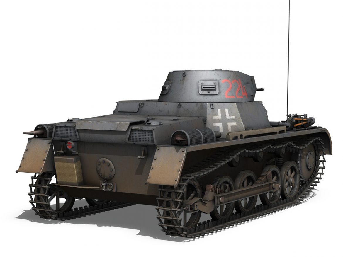 pzkpfw 1 – panzer 1 – ausf. a – 224 3d model 3ds fbx c4d lwo obj 195076