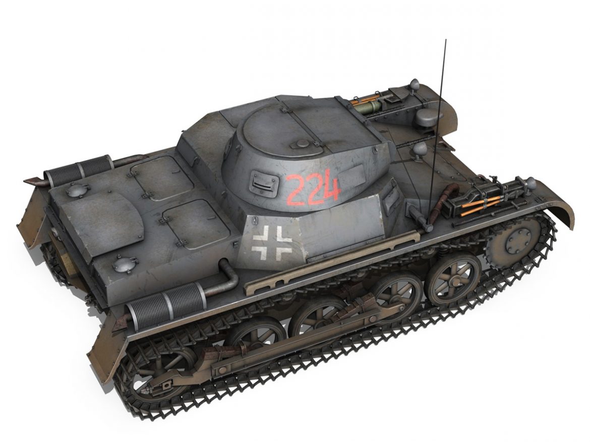 pzkpfw 1 – panzer 1 – ausf. a – 224 3d model 3ds fbx c4d lwo obj 195077