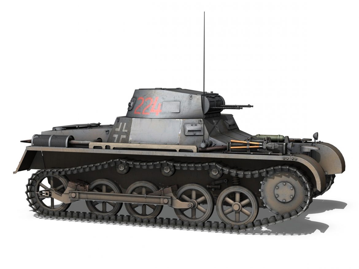 pzkpfw 1 – panzer 1 – ausf. a – 224 3d model 3ds fbx c4d lwo obj 195078