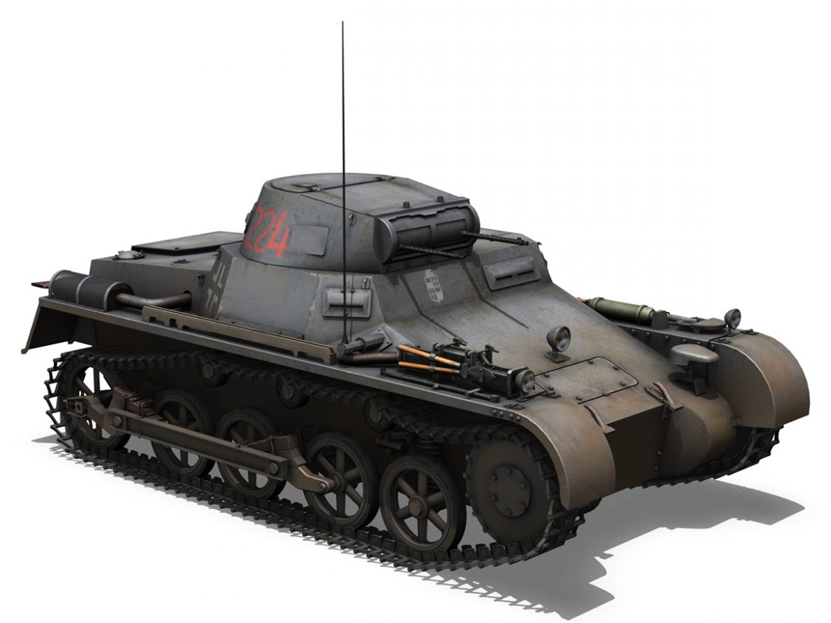 pzkpfw 1 – panzer 1 – ausf. a – 224 3d model 3ds fbx c4d lwo obj 195079