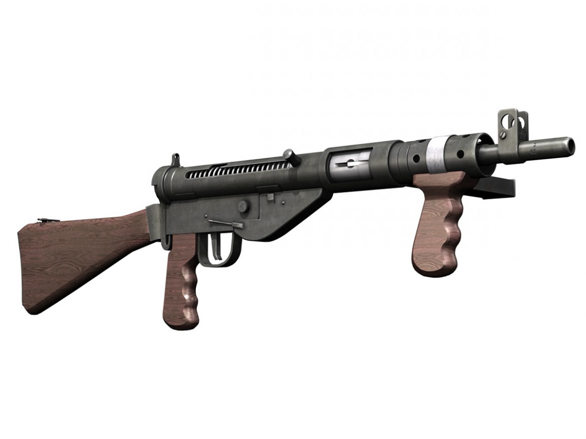 sten mk.v submachine gun 3d model 3ds fbx c4d lwo obj 195125