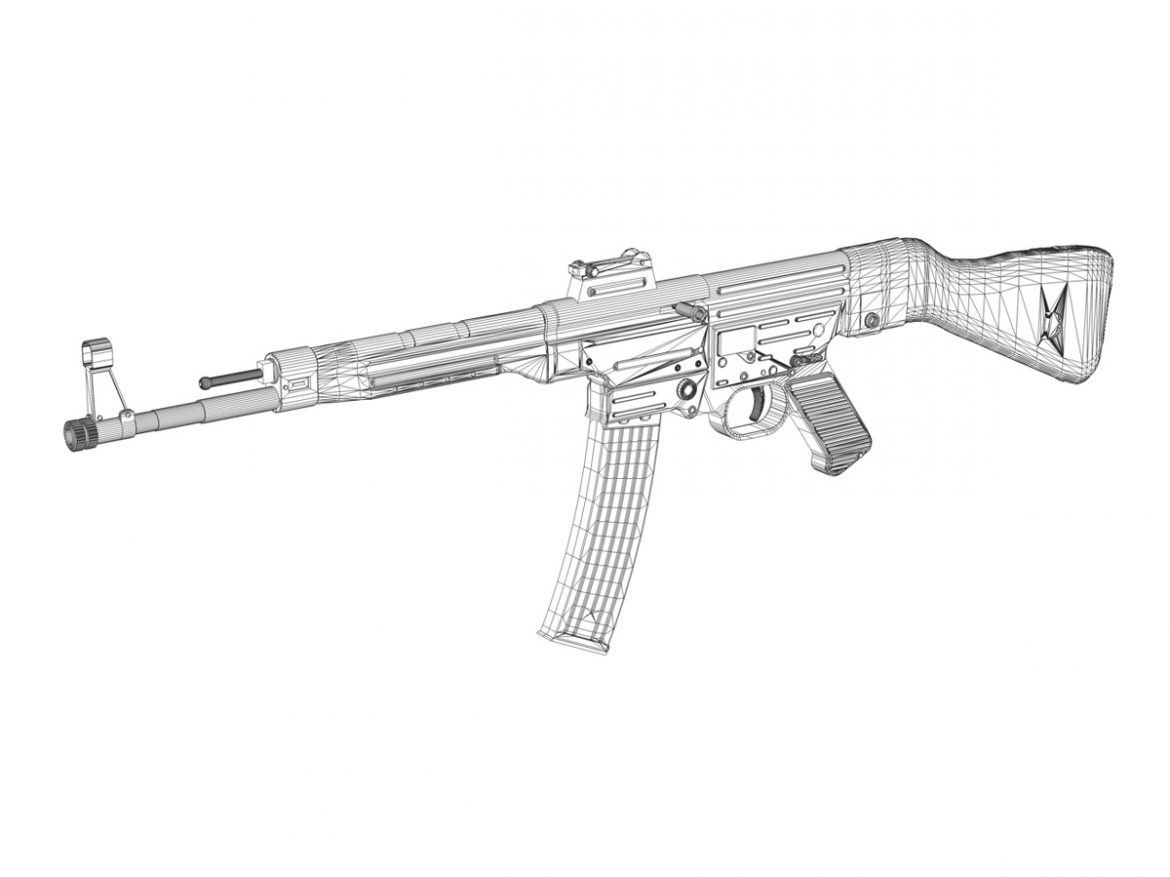 sturmgewehr 44 – mp44 – german assault rifle 3d model 3ds fbx c4d lwo obj 195182