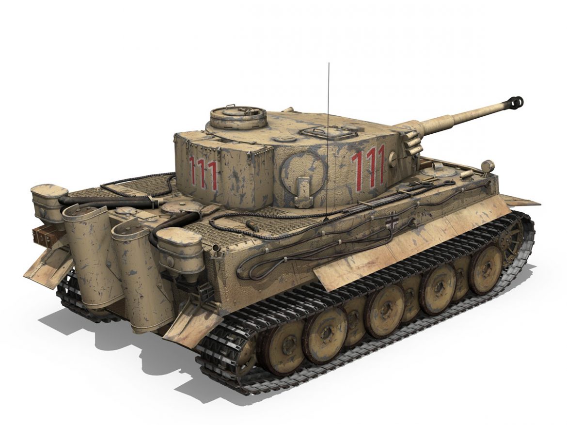 panzer vi – tiger – 111 – early production 3d model 3ds fbx c4d lwo obj 196869