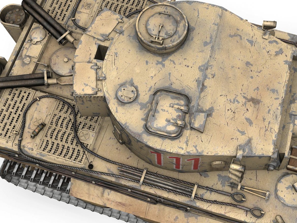 panzer vi – tiger – 111 – early production 3d model 3ds fbx c4d lwo obj 196872