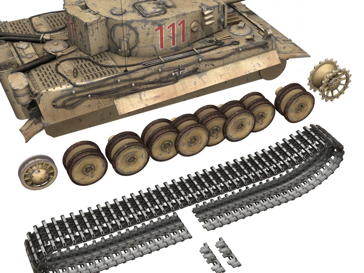 panzer vi – tiger – 111 – early production 3d model 3ds fbx c4d lwo obj 196873