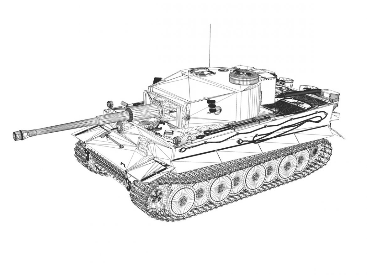 panzer vi – tiger – 111 – early production 3d model 3ds fbx c4d lwo obj 196874