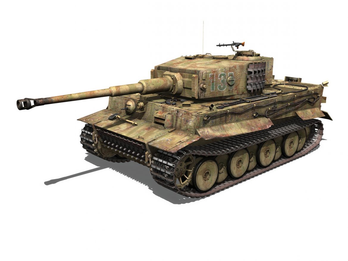 panzer vi – tiger – 131 – mid production 3d model 3ds c4d lwo obj 196884