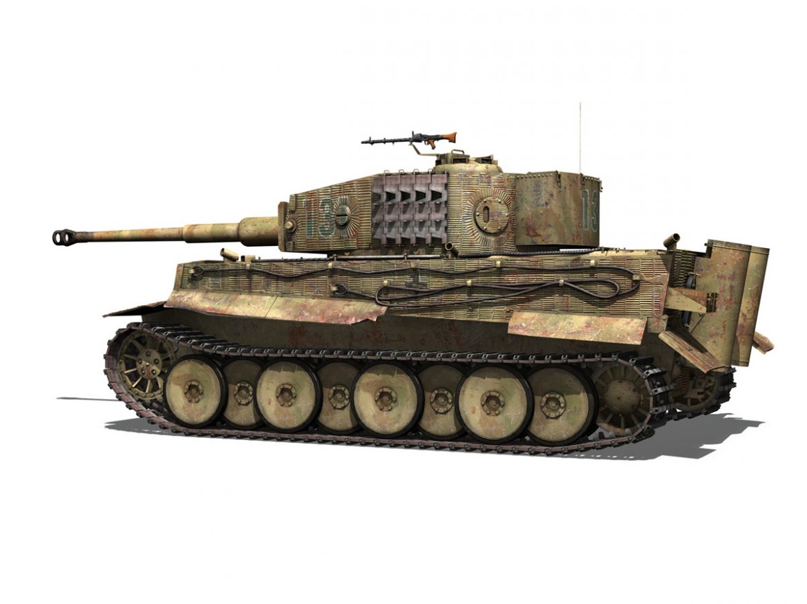 panzer vi – tiger – 131 – mid production 3d model 3ds c4d lwo obj 196885