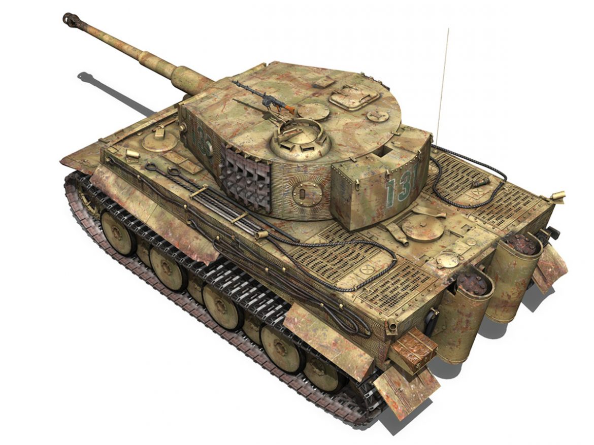 panzer vi – tiger – 131 – mid production 3d model 3ds c4d lwo obj 196886
