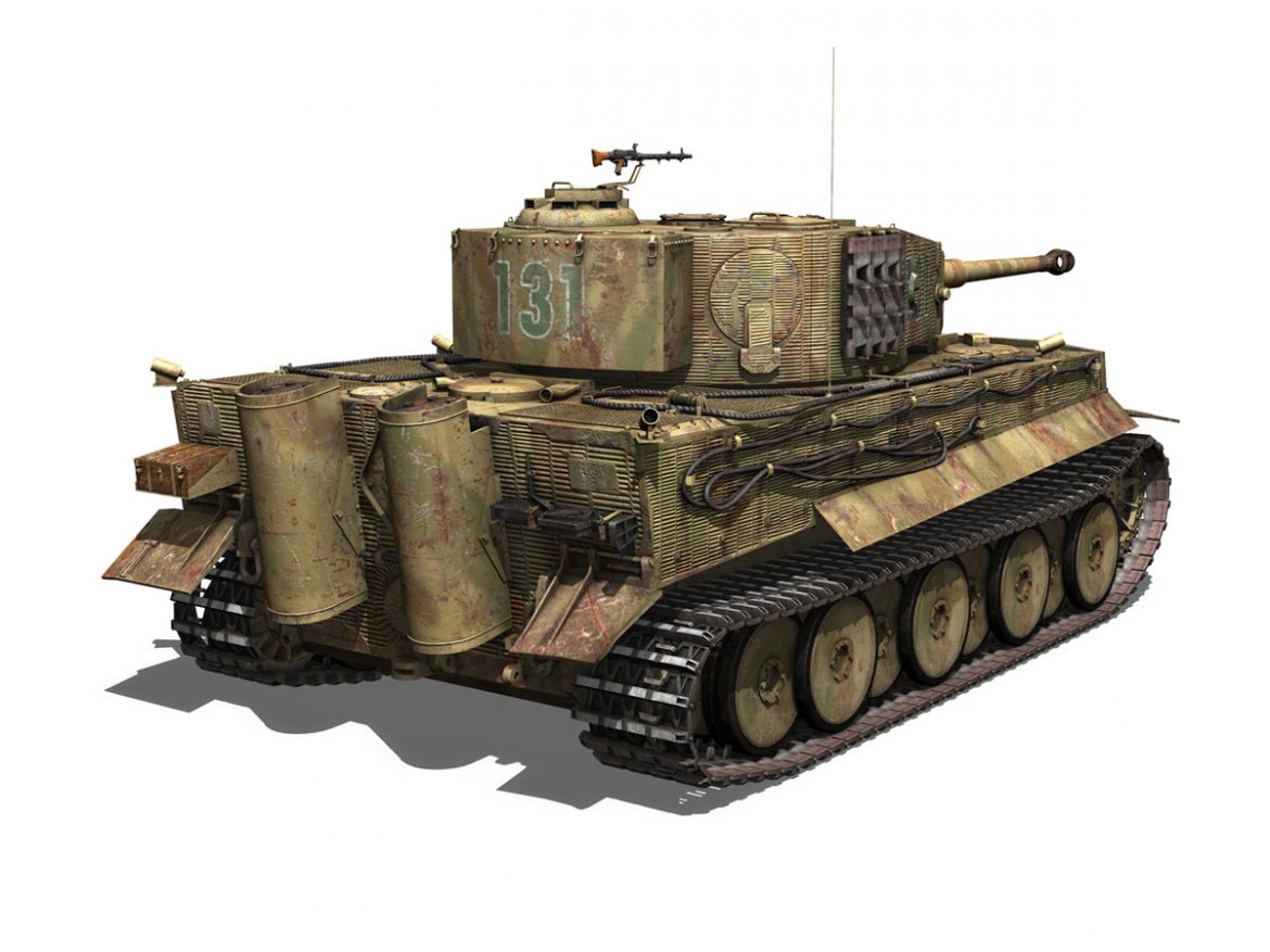 panzer vi – tiger – 131 – mid production 3d model 3ds c4d lwo obj 196887