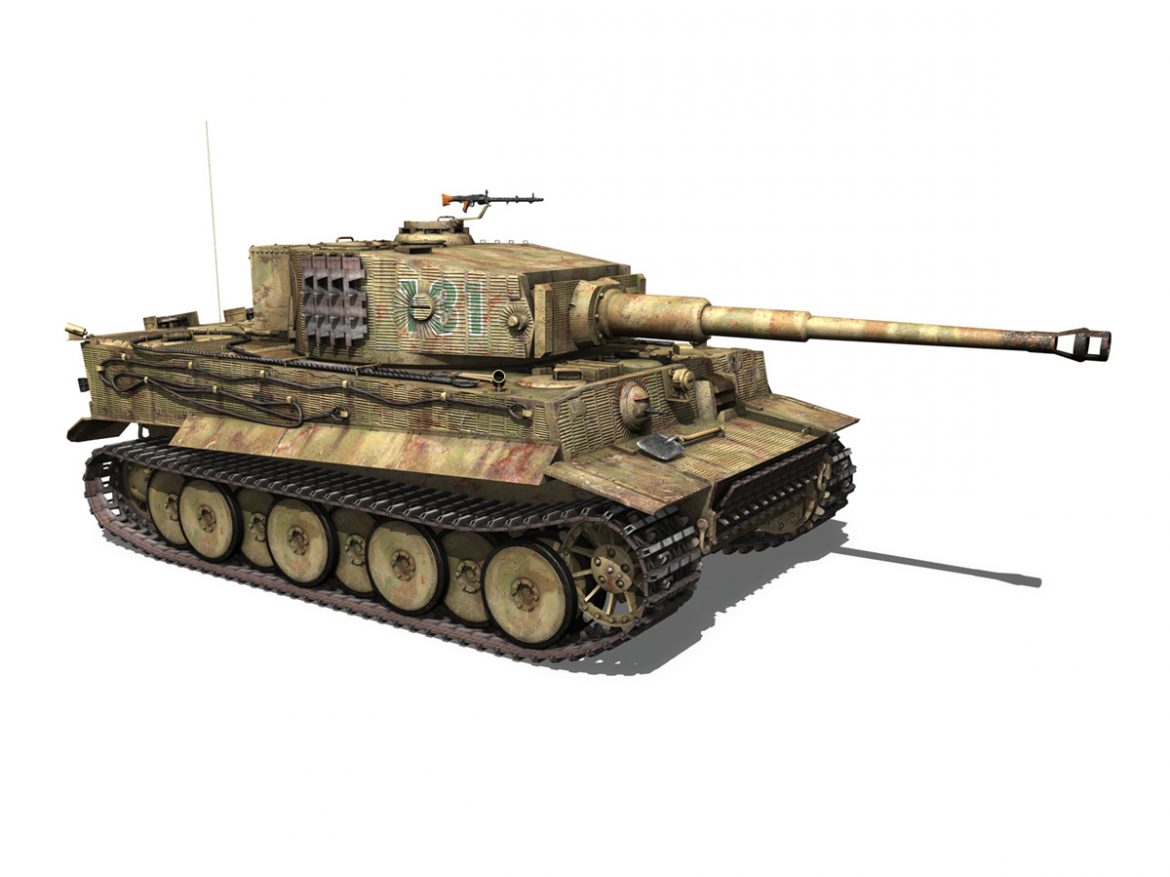 panzer vi – tiger – 131 – mid production 3d model 3ds c4d lwo obj 196889