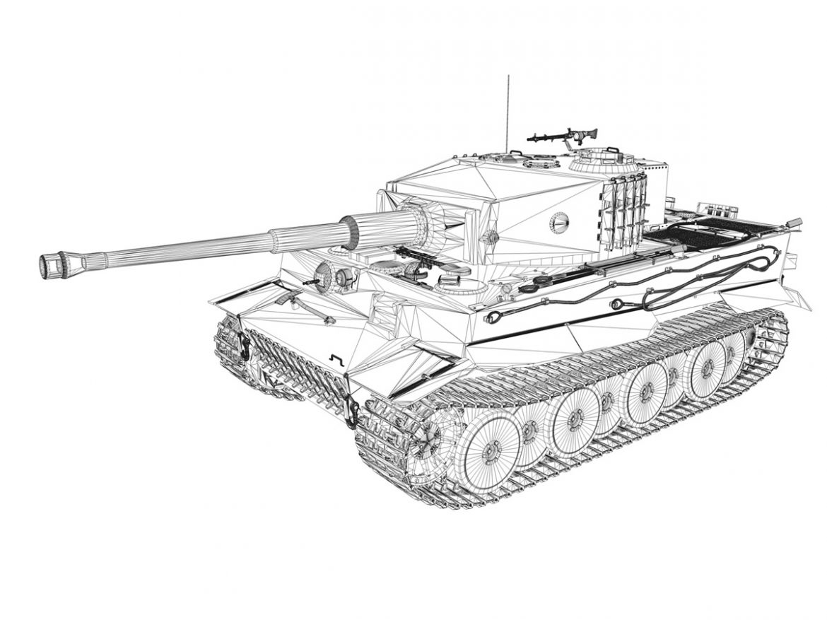 panzer vi – tiger – 131 – mid production 3d model 3ds c4d lwo obj 196892