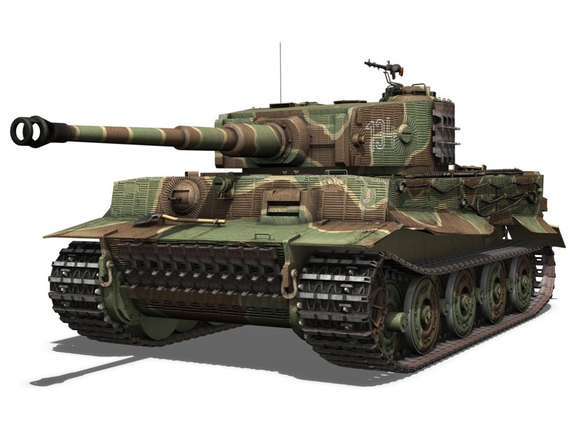 panzer vi – tiger – 134 – late production 3d model 3ds fbx c4d lwo obj 196914