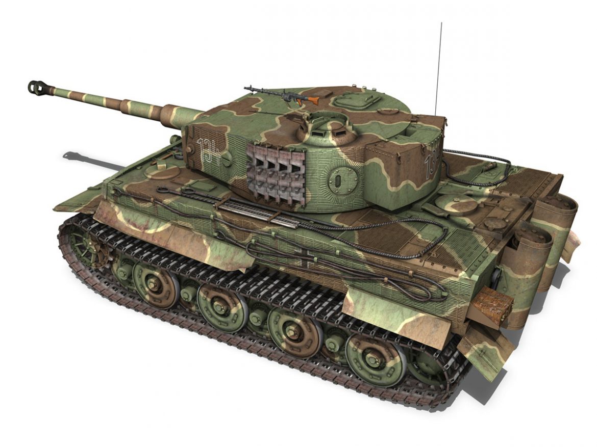 panzer vi – tiger – 134 – late production 3d model 3ds fbx c4d lwo obj 196916