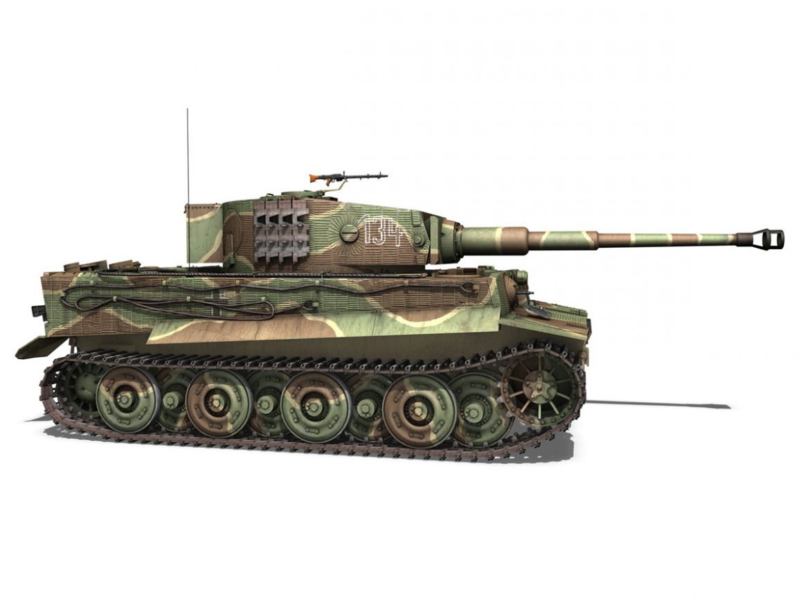 panzer vi – tiger – 134 – late production 3d model 3ds fbx c4d lwo obj 196918