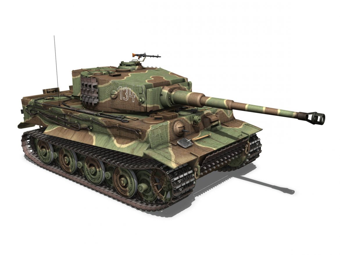 panzer vi – tiger – 134 – late production 3d model 3ds fbx c4d lwo obj 196919