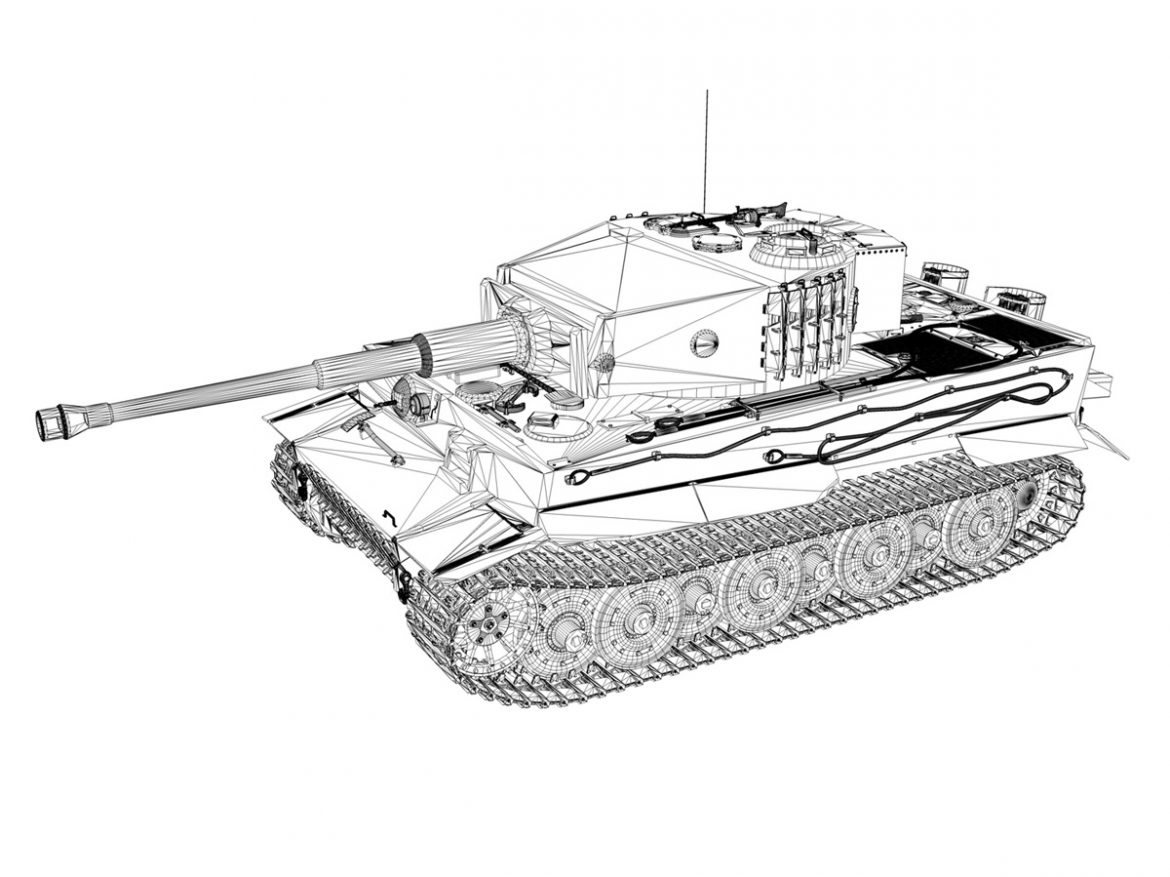 panzer vi – tiger – 134 – late production 3d model 3ds fbx c4d lwo obj 196922