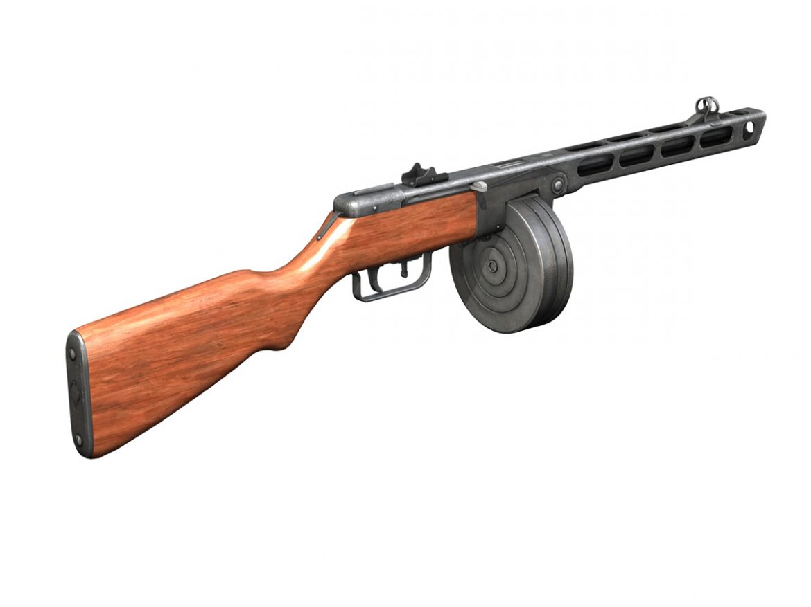 ppsh-41 – soviet submachine gun 3d model 3ds fbx c4d lwo obj 196953