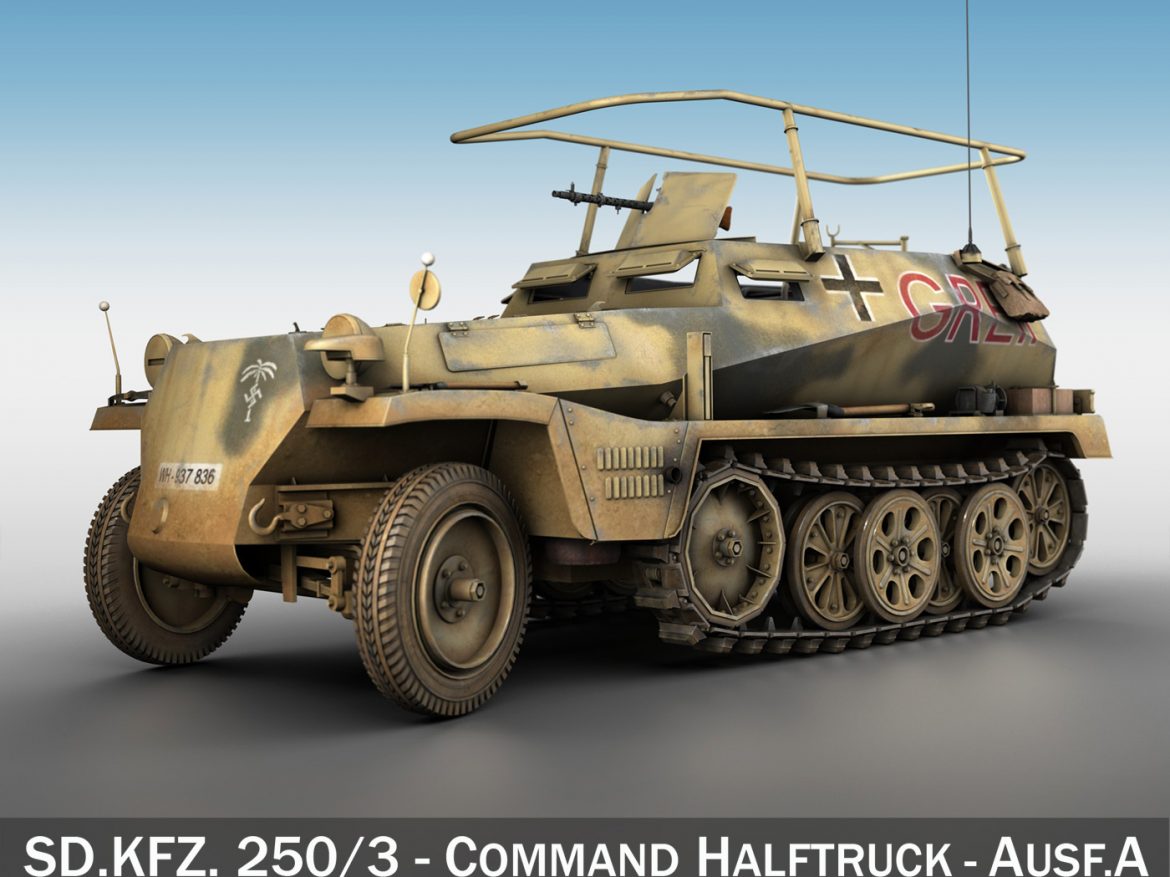 sd.kfz 250/3 – greif – half-track command variant 3d model 3ds fbx c4d lwo obj 197588