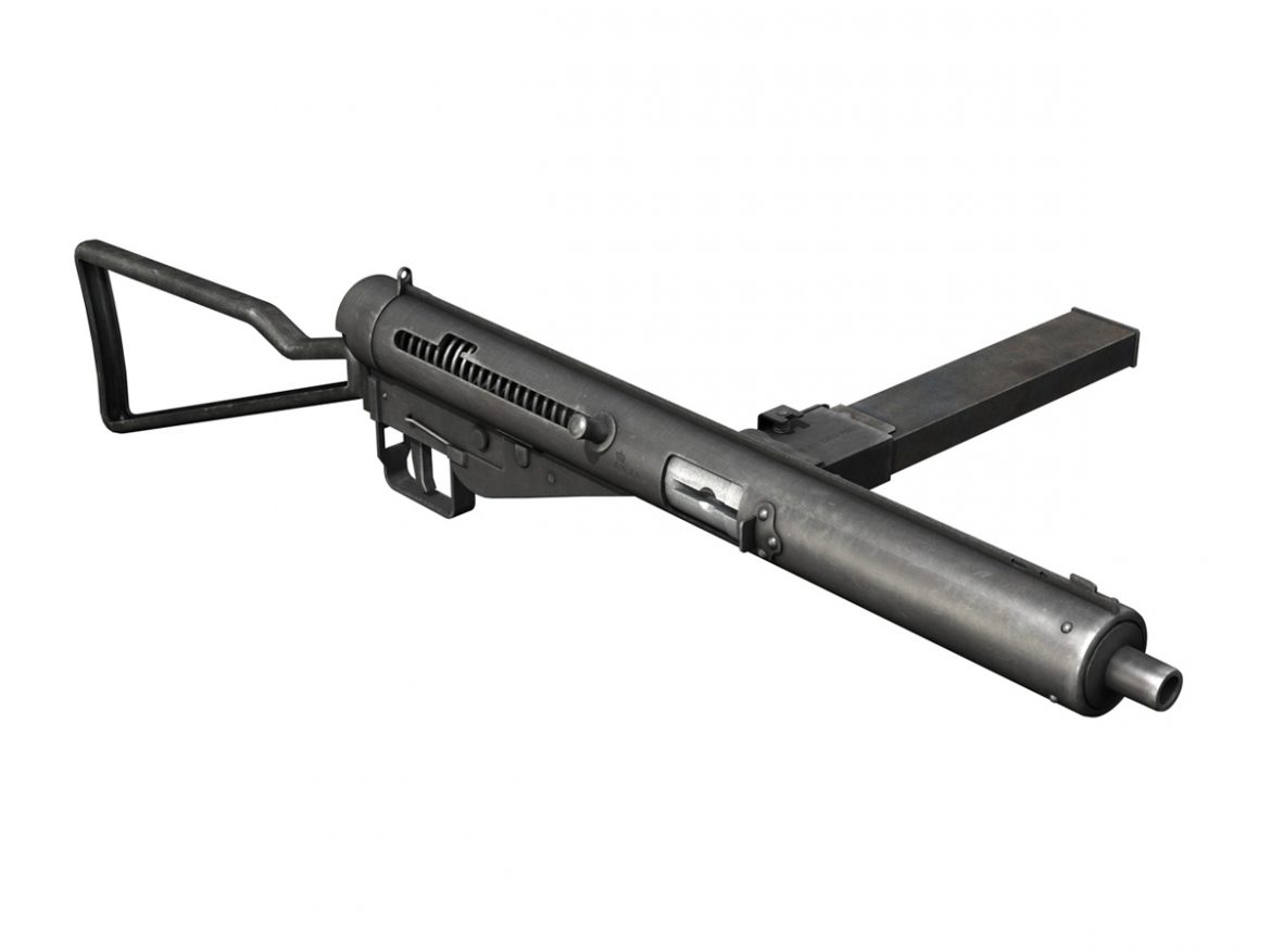 sten submachine gun – collection 3d model 3ds fbx c4d lwo obj 199301