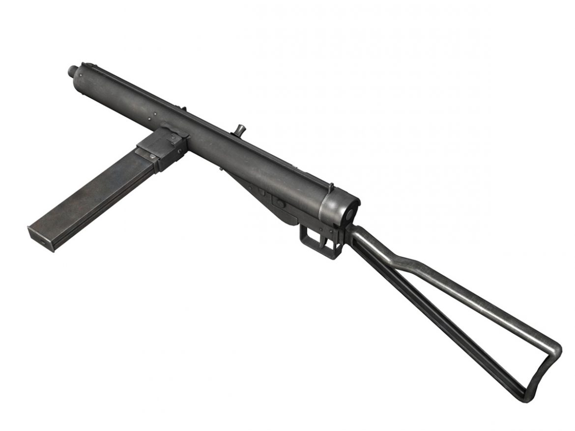 sten submachine gun – collection 3d model 3ds fbx c4d lwo obj 199302