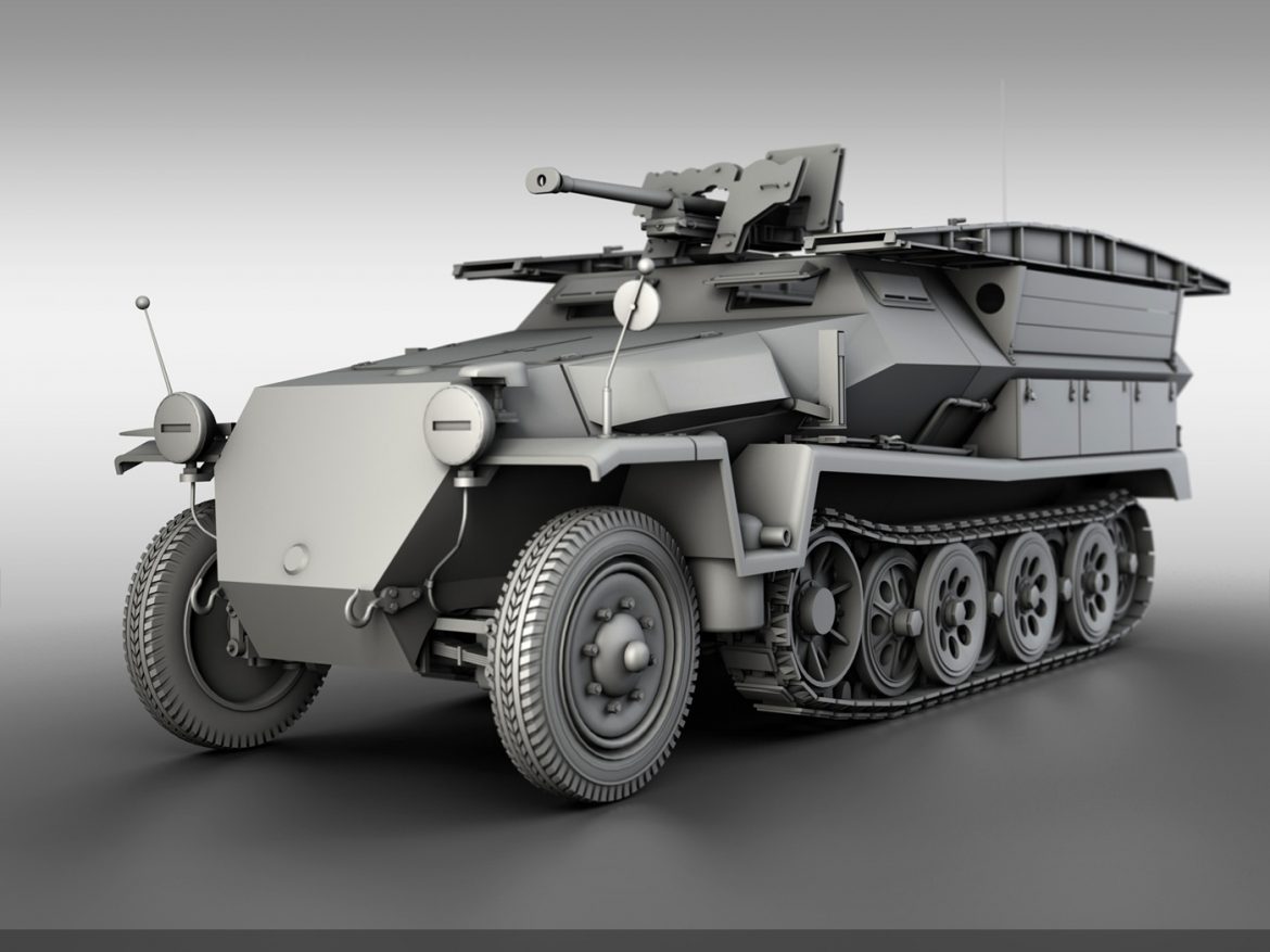 sd.kfz 251/7 ausf.c – assault engineer vehicle 3d model 3ds fbx c4d lwo obj 201227