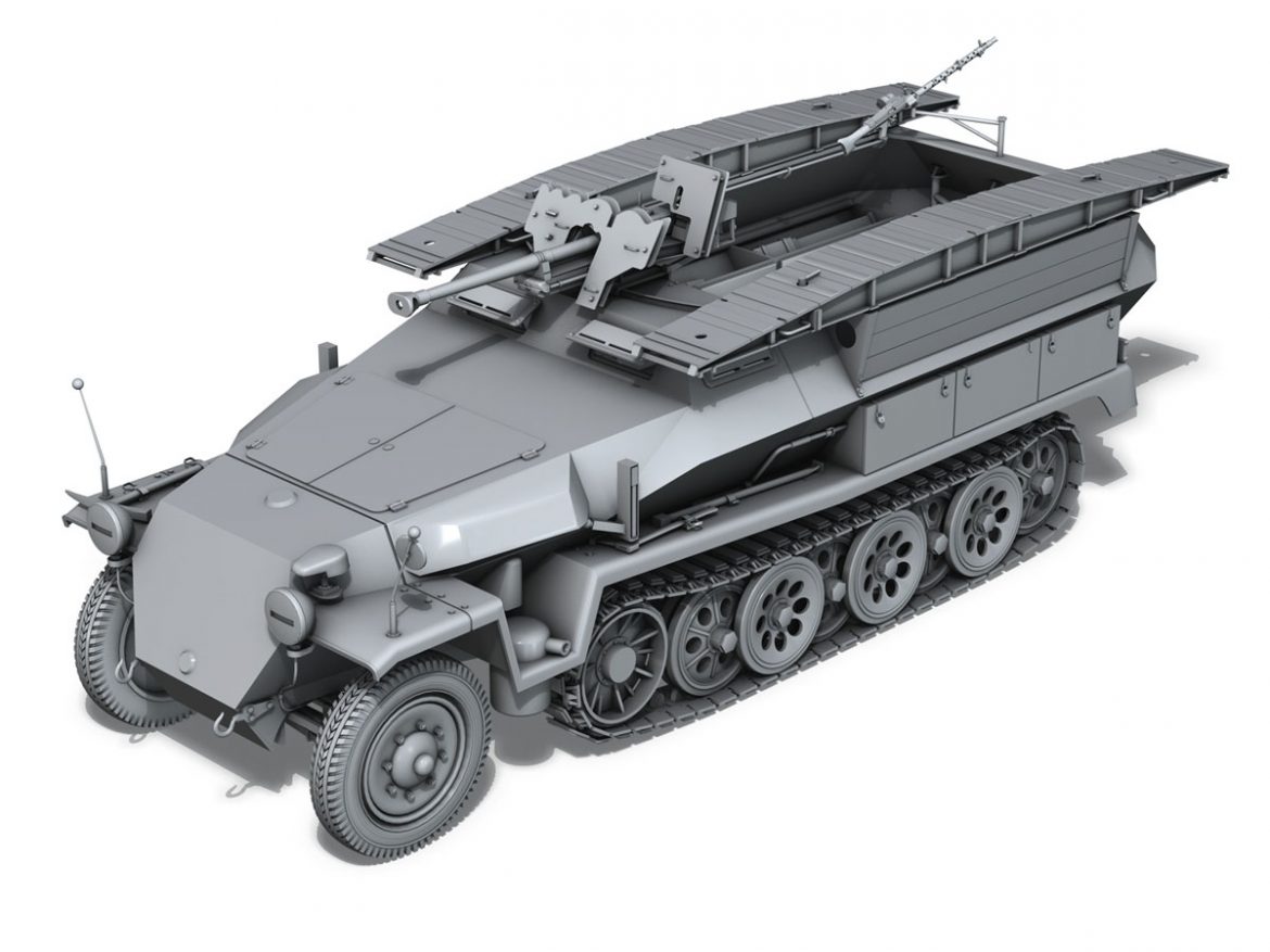 sd.kfz 251/7 ausf.c – assault engineer vehicle 3d model 3ds fbx c4d lwo obj 201228