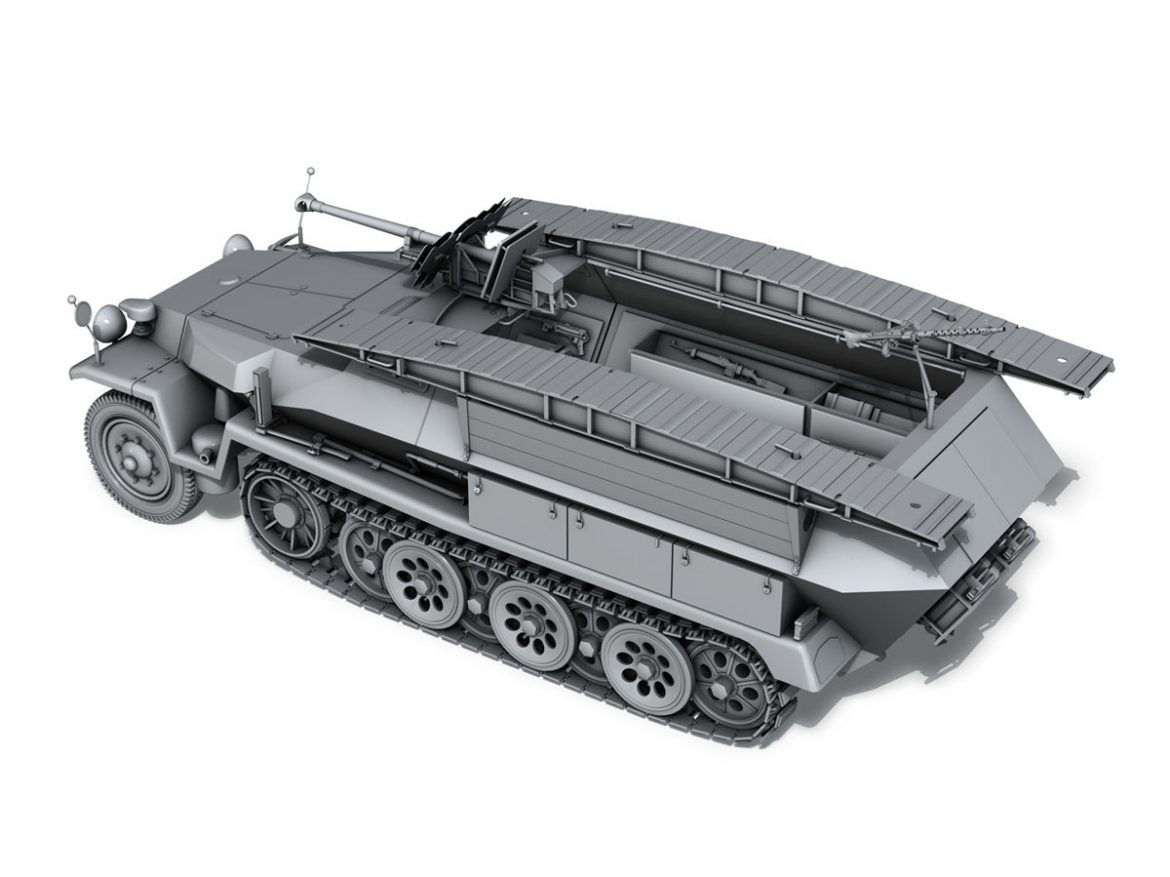 sd.kfz 251/7 ausf.c – assault engineer vehicle 3d model 3ds fbx c4d lwo obj 201229