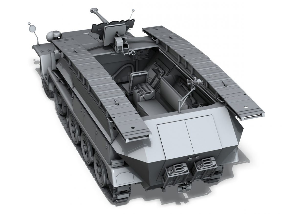 sd.kfz 251/7 ausf.c – assault engineer vehicle 3d model 3ds fbx c4d lwo obj 201230