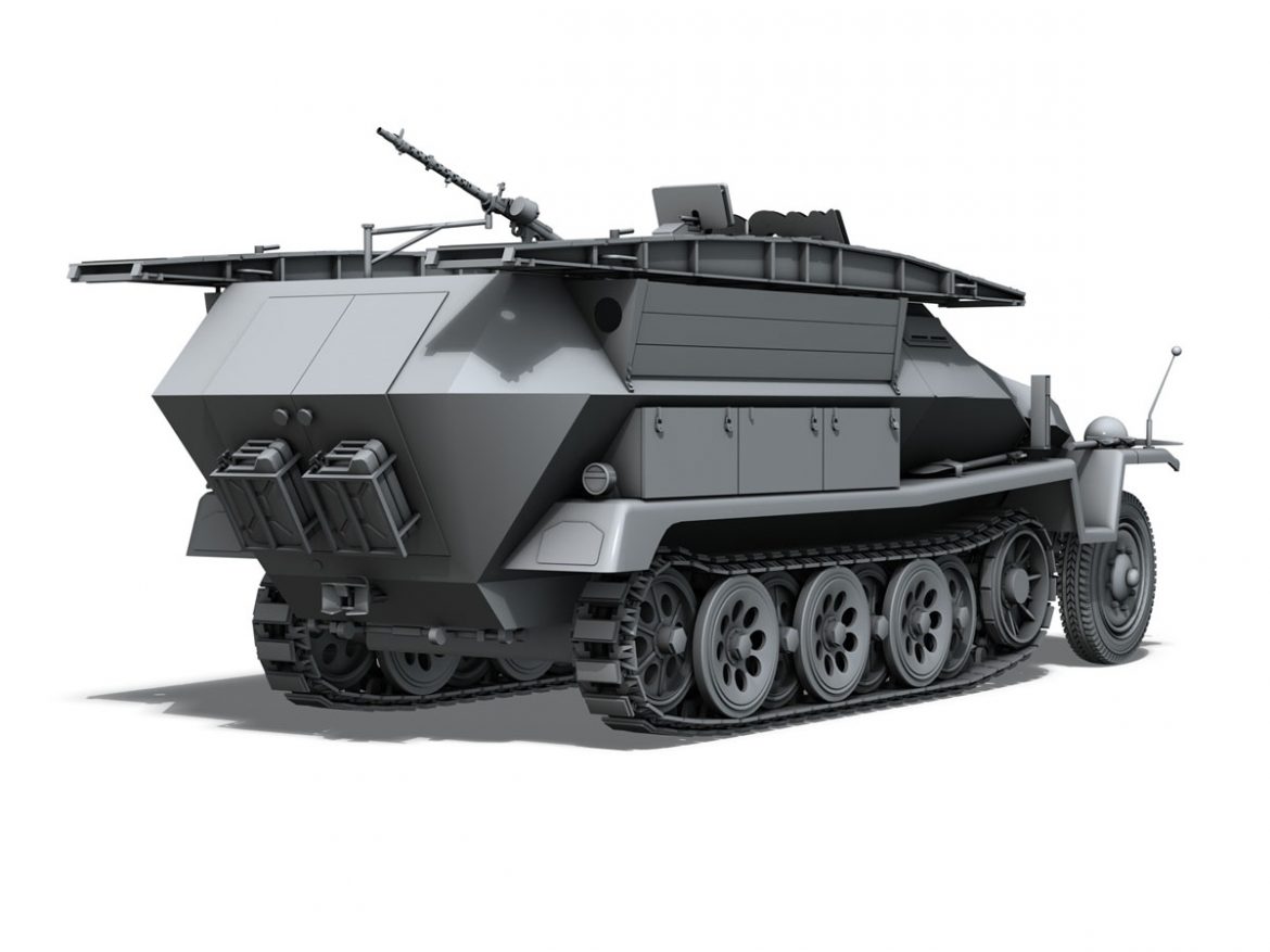 sd.kfz 251/7 ausf.c – assault engineer vehicle 3d model 3ds fbx c4d lwo obj 201231