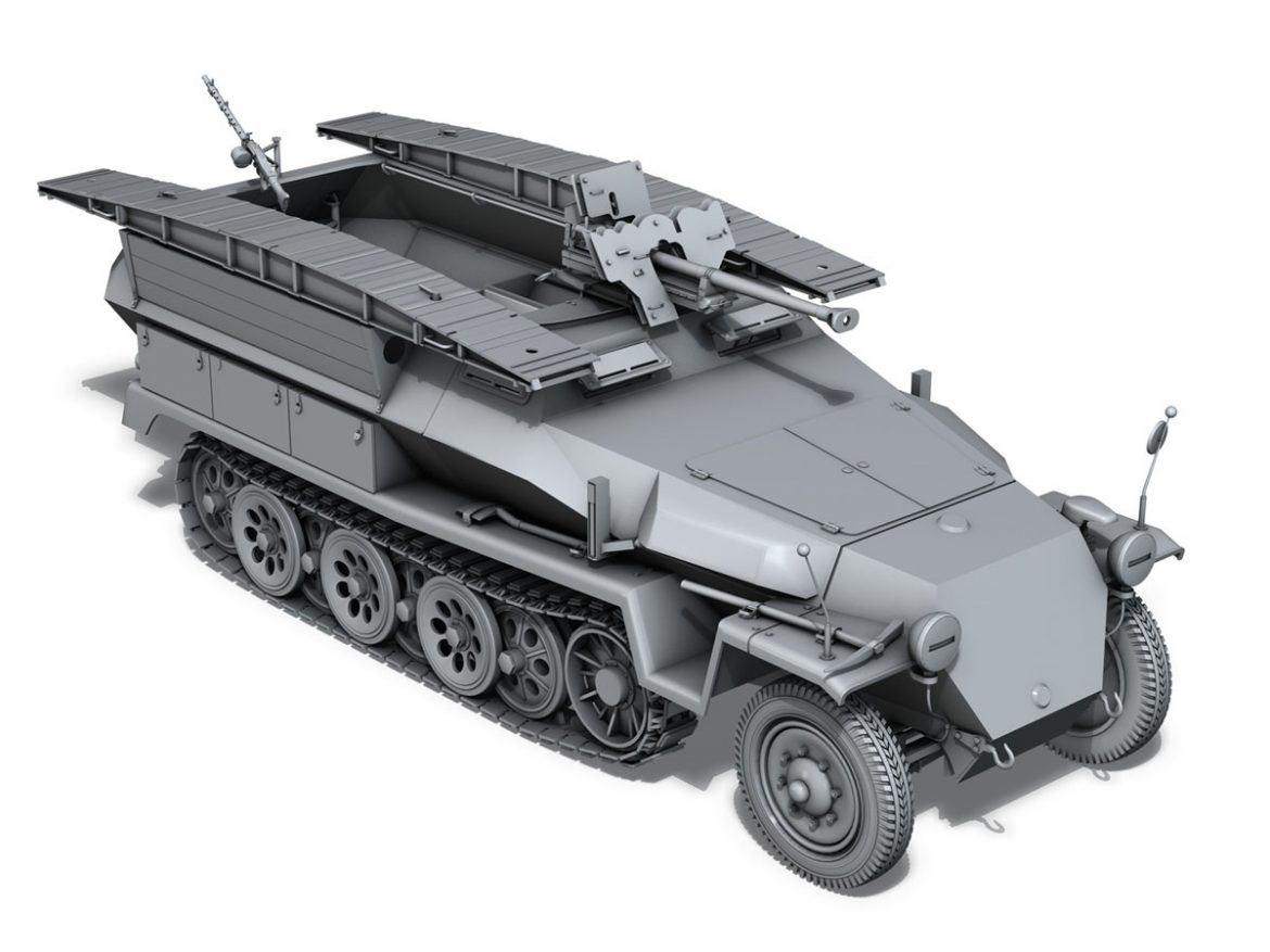 sd.kfz 251/7 ausf.c – assault engineer vehicle 3d model 3ds fbx c4d lwo obj 201232