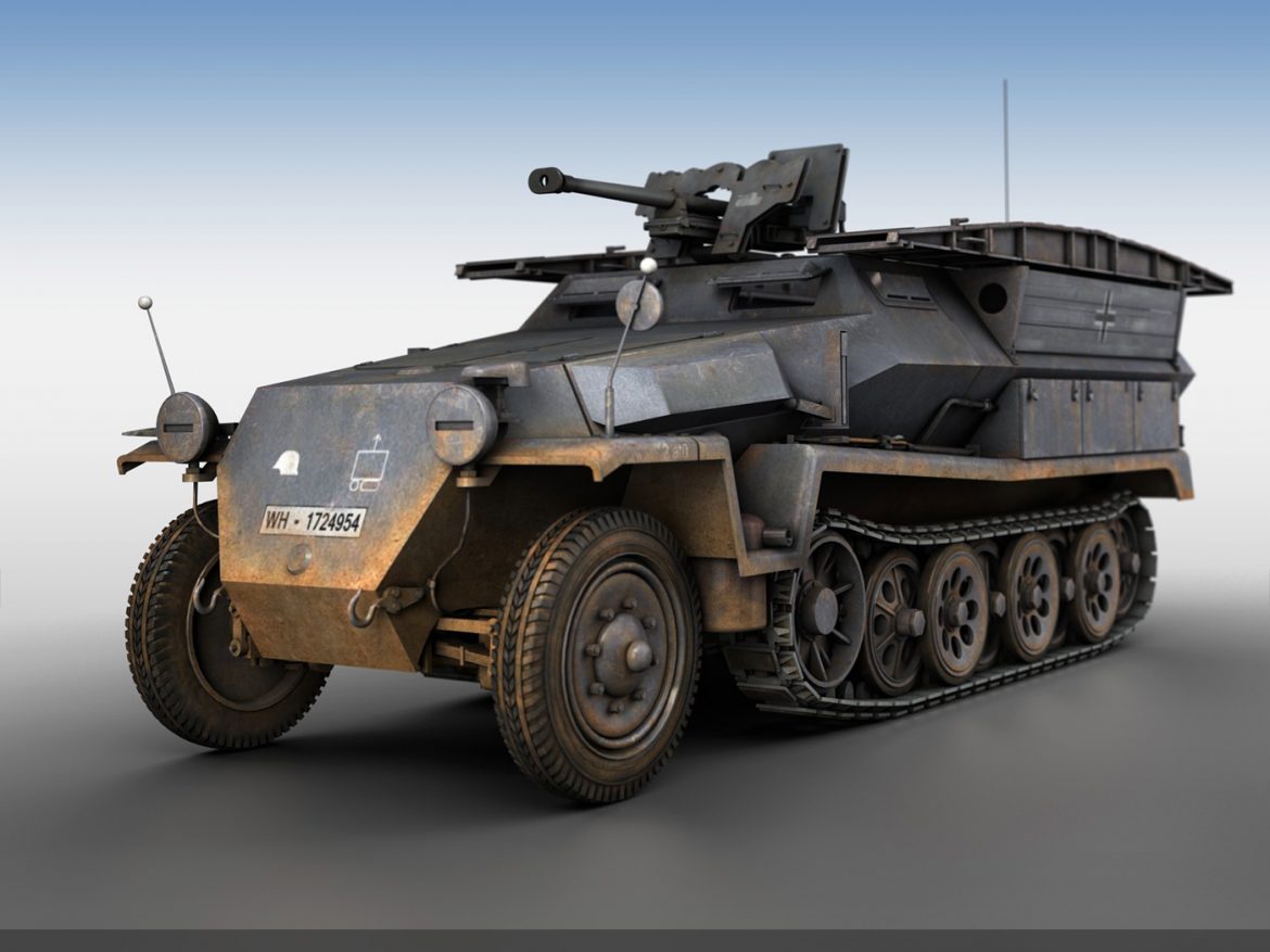 sd.kfz 251/7 ausf.c – pioneer assault bridge 3d model 3ds fbx c4d lwo obj 201519