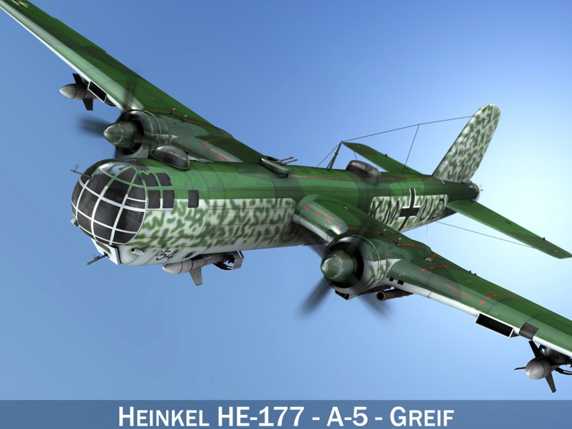 heinkel he-177 – greif – kmud 3d model 3ds fbx c4d lwo obj 201562
