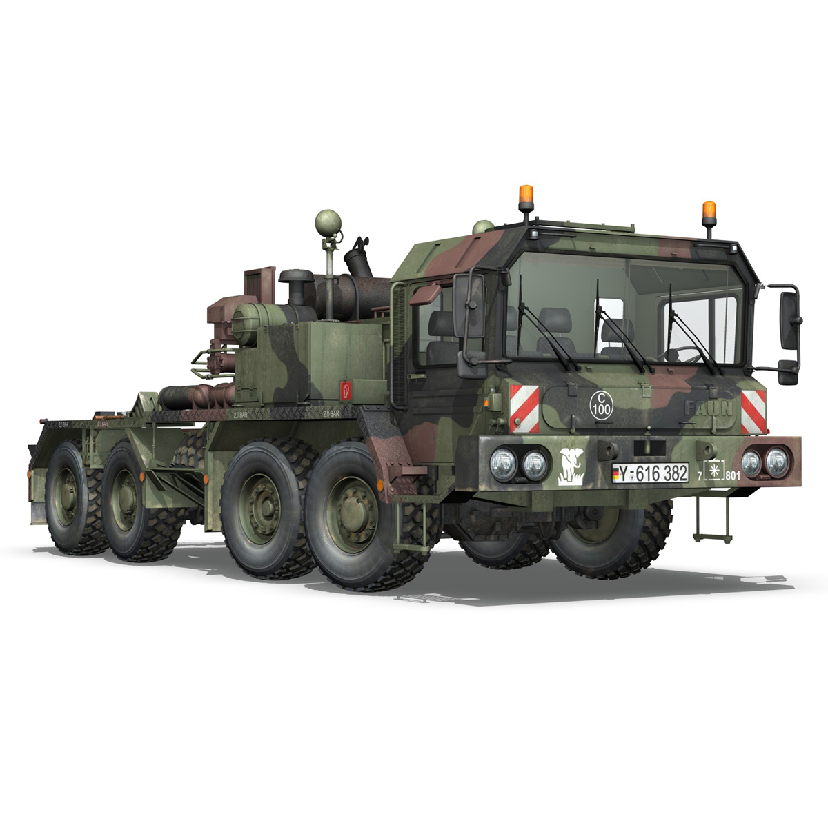 Faun STL-56 Tank Transporter 3D Model | FlatPyramid