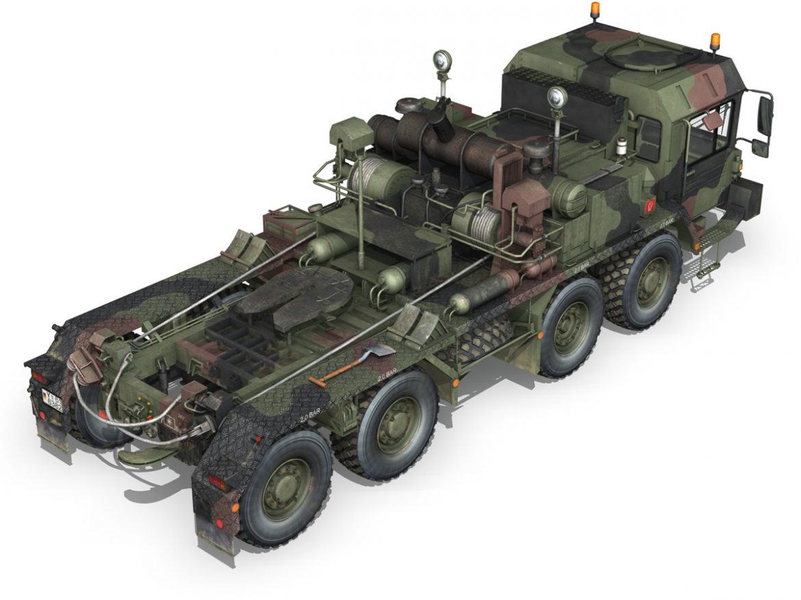 faun stl-56 tank transporter 3d model 3ds fbx c4d lwo obj 201914