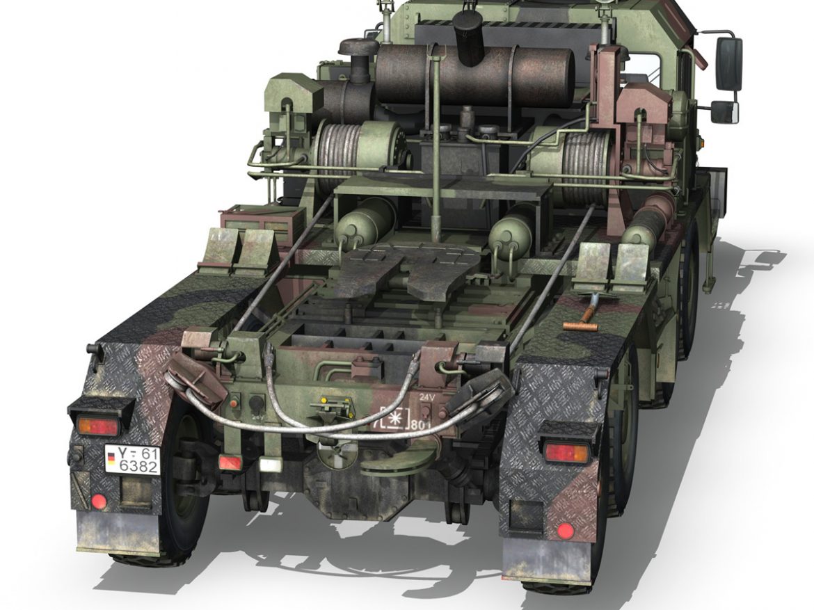 faun stl-56 tank transporter 3d model 3ds fbx c4d lwo obj 201915