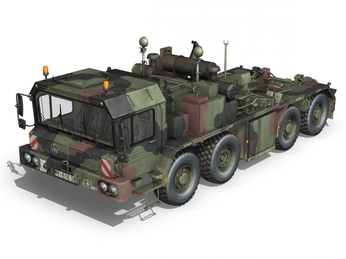 faun stl-56 tank transporter 3d model 3ds fbx c4d lwo obj 201916
