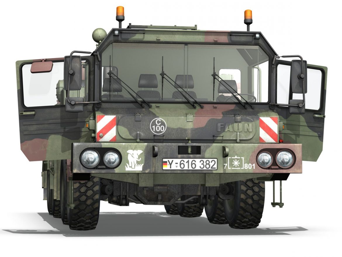 faun stl-56 tank transporter 3d model 3ds fbx c4d lwo obj 201918