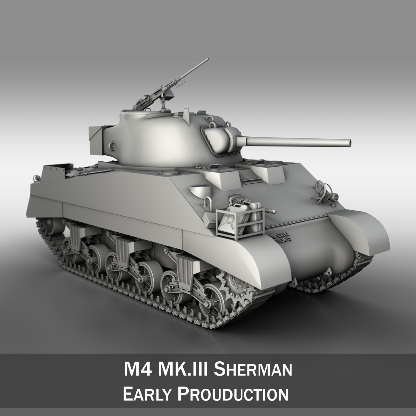 m4 sherman mk iii – british army 3d model 3ds fbx c4d lwo obj 201964