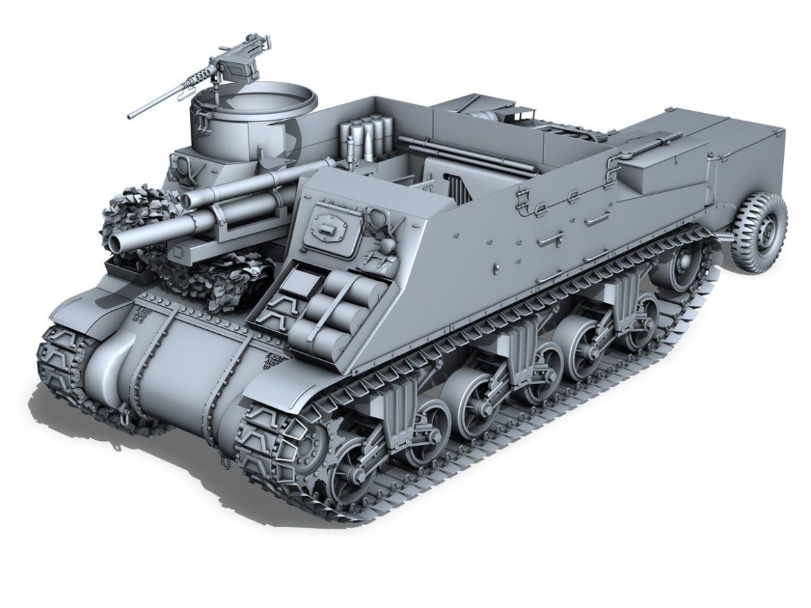 m7 priest – howitzer motor carriage 3d model 3ds fbx c4d lwo obj 202072