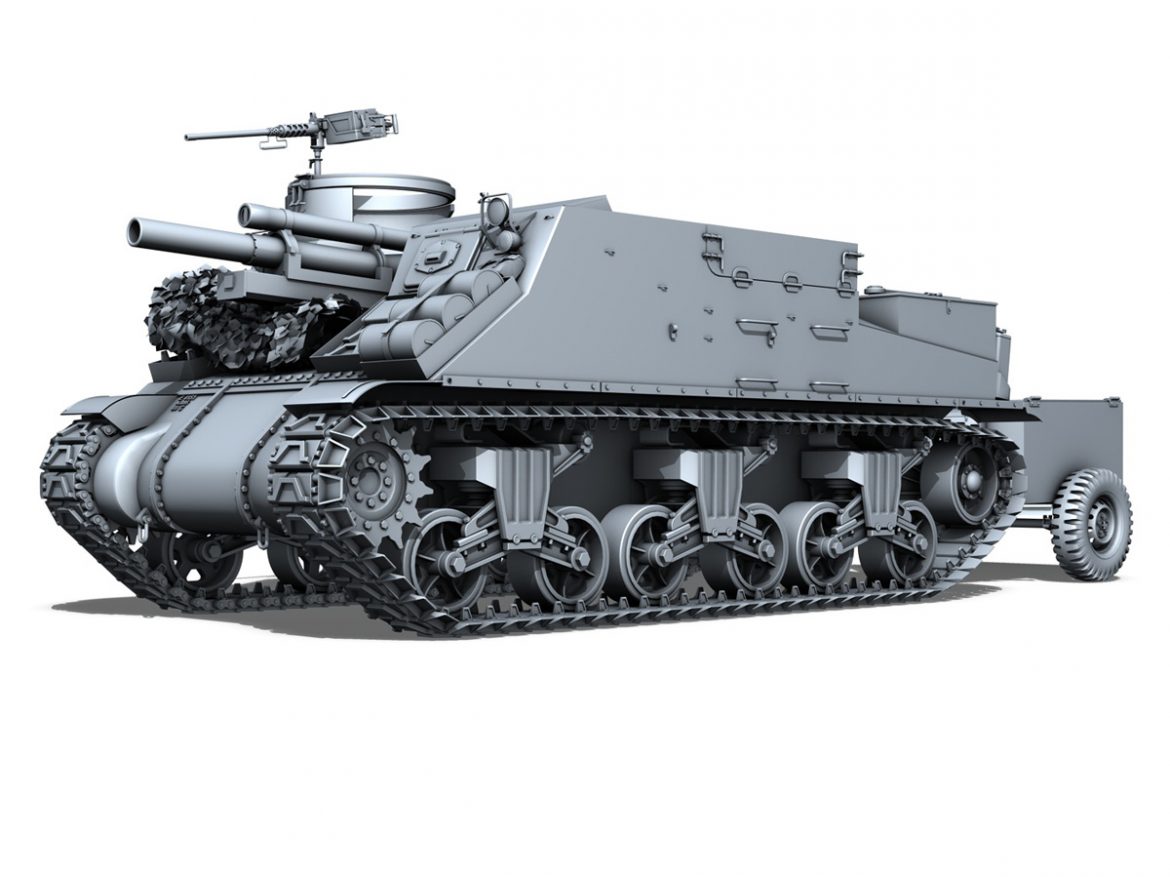 m7 priest – howitzer motor carriage 3d model 3ds fbx c4d lwo obj 202073