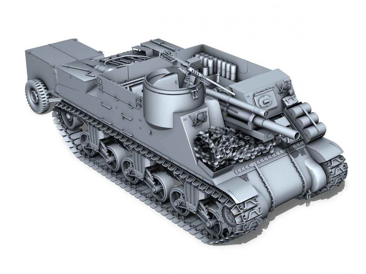 m7 priest – howitzer motor carriage 3d model 3ds fbx c4d lwo obj 202076