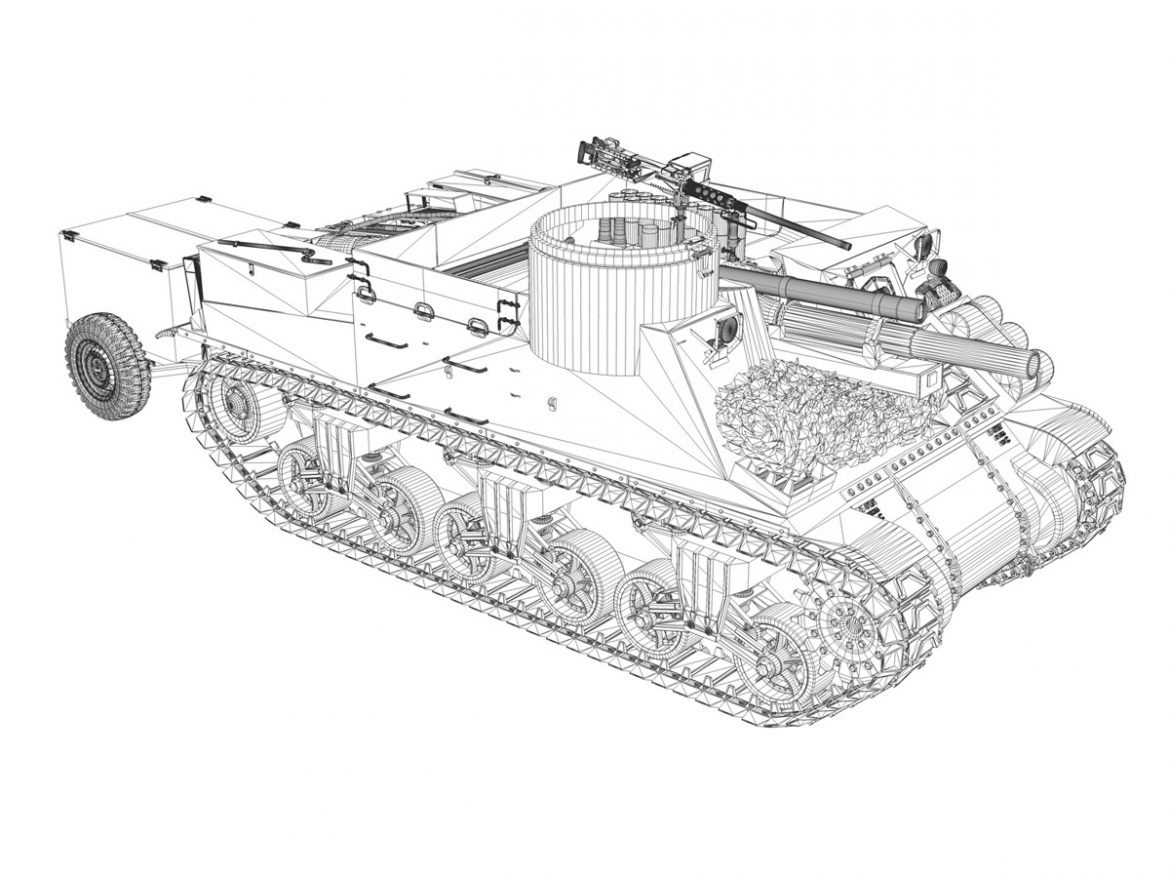 m7 priest – howitzer motor carriage 3d model 3ds fbx c4d lwo obj 202080