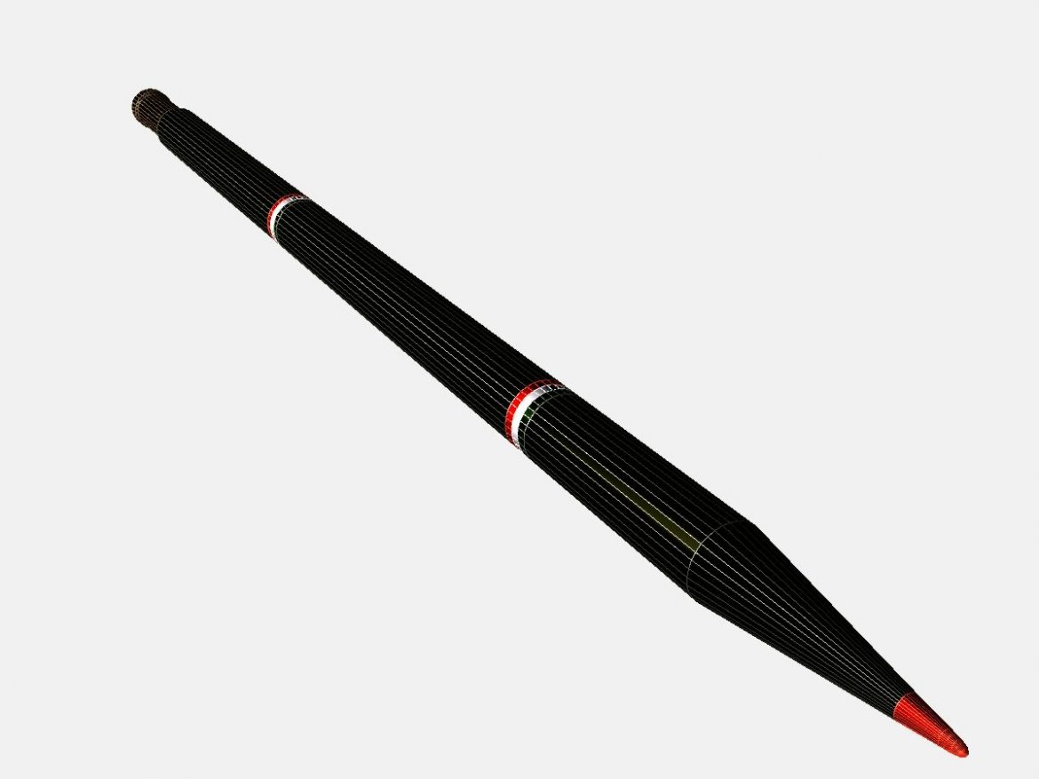 iranian arash rocket 3d model 3ds dxf fbx blend cob dae x  obj 202101