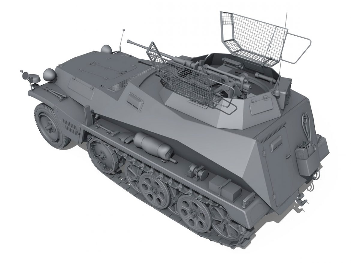 sd.kfz 250/9 – half-track reconnaissance vehicle 3d model 3ds fbx c4d lwo obj 202271