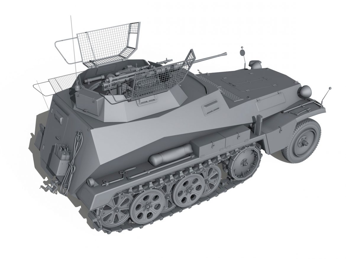 sd.kfz 250/9 – half-track reconnaissance vehicle 3d model 3ds fbx c4d lwo obj 202273